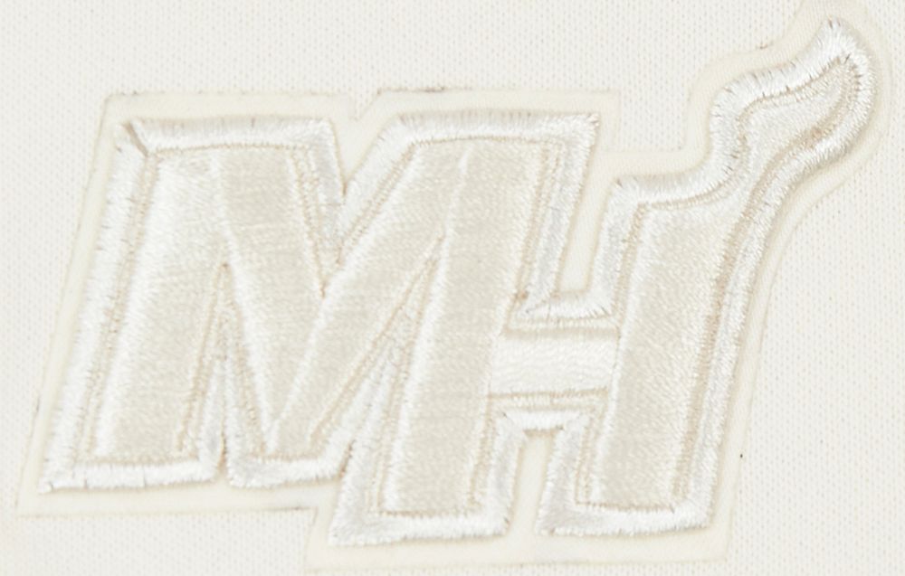 Pro Standard Women's Miami Heat Off White Neutral Fleece Crewneck Sweatshirt product image