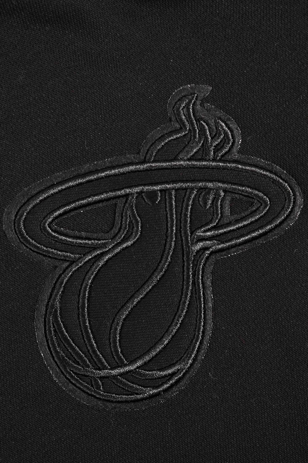 Pro Standard Women's Miami Heat Black Neutral Cropped Fleece Pullover Hoodie product image