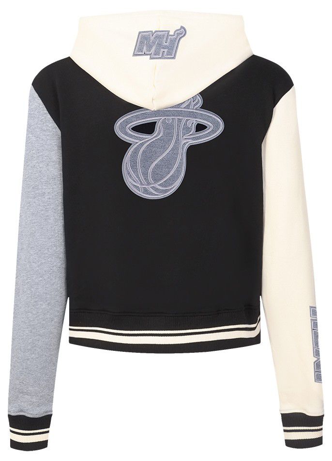 Pro Standard Women's Miami Heat Black Reverse French Terry Pullover Hoodie product image