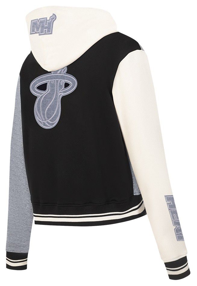 Pro Standard Women's Miami Heat Black Reverse French Terry Pullover Hoodie product image