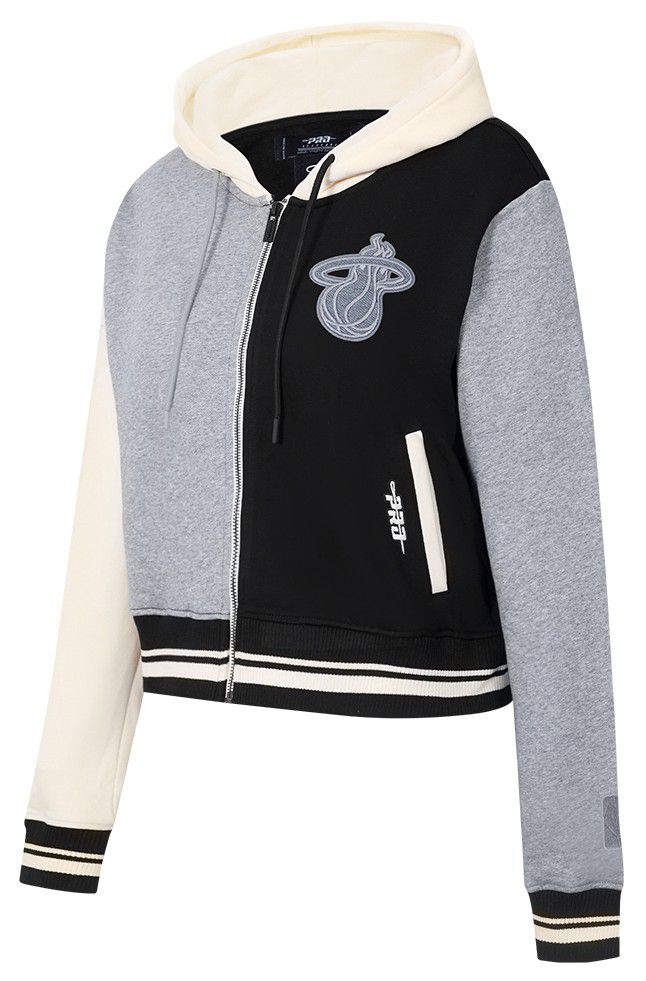 Pro Standard Women's Miami Heat Black Reverse French Terry Pullover Hoodie product image