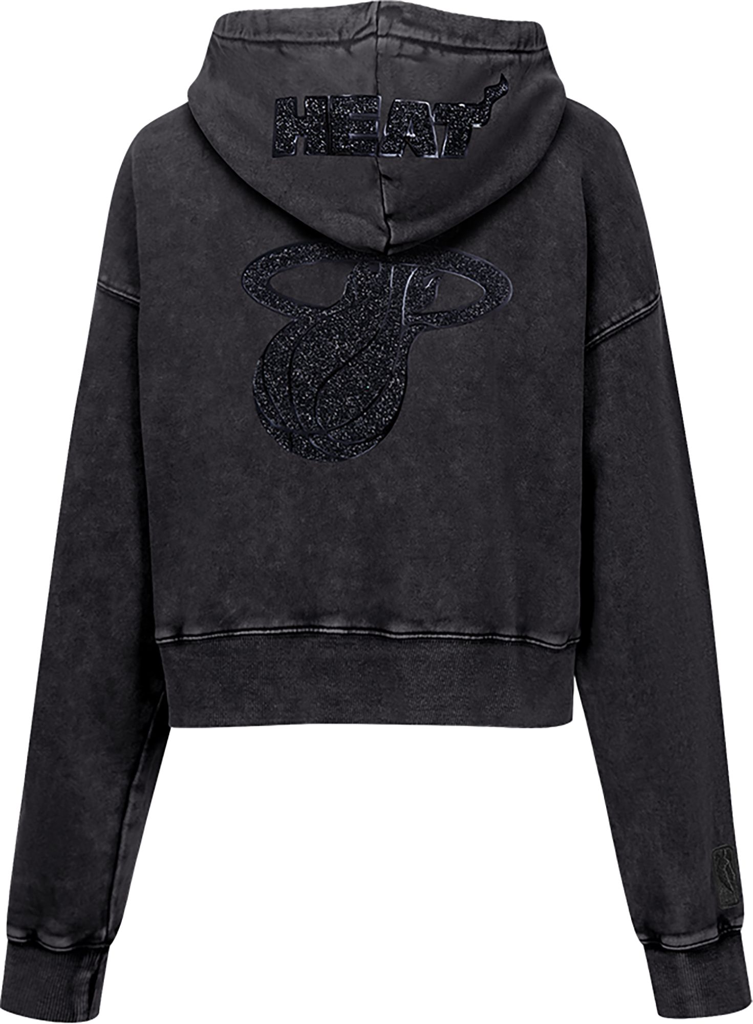 Pro Standard Women's Miami Heat Black Crystalline Cropped Pullover Hoodie product image