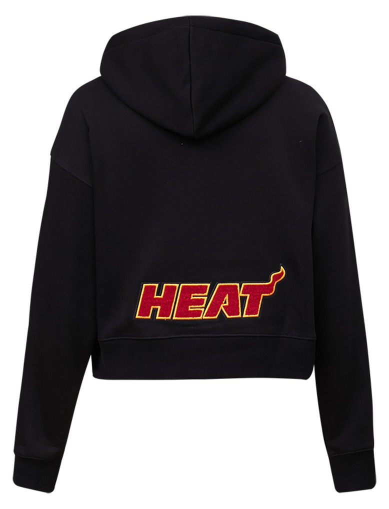 Pro Standard Women's Miami Heat Black Classic Cropped Fleece Pullover Hoodie product image