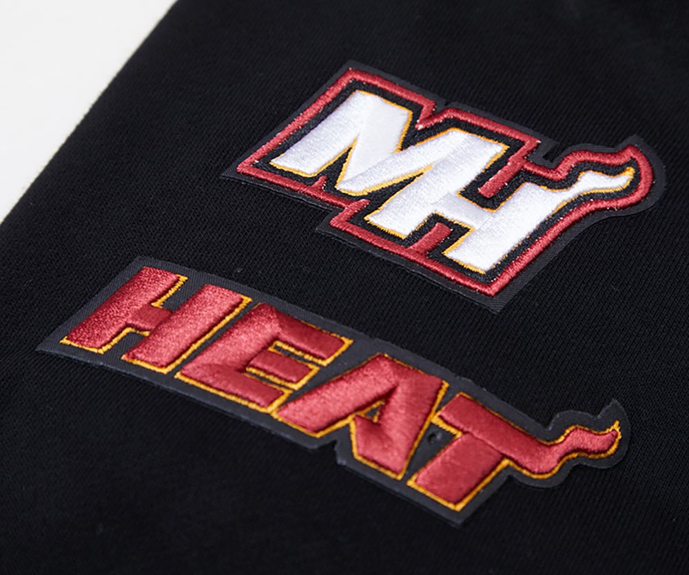 Pro Standard Women's Miami Heat Black Classic Cropped Fleece Pullover Hoodie product image