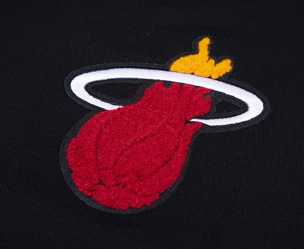 Pro Standard Women's Miami Heat Black Classic Cropped Fleece Pullover Hoodie product image