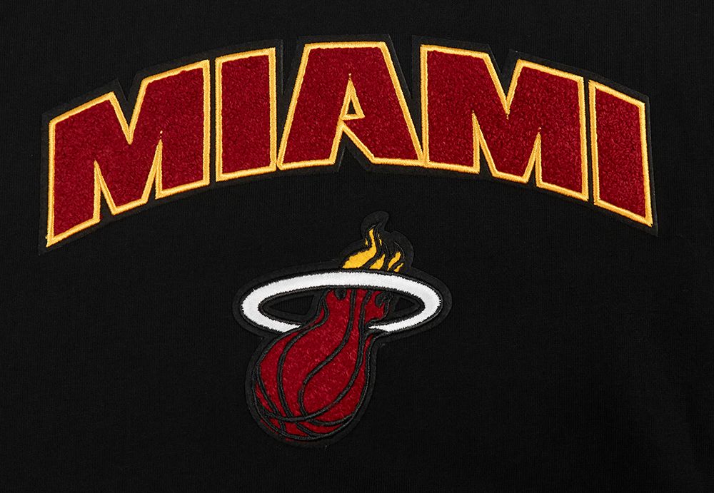 Pro Standard Women's Miami Heat Black Classic Fleece Crewneck Sweatshirt product image