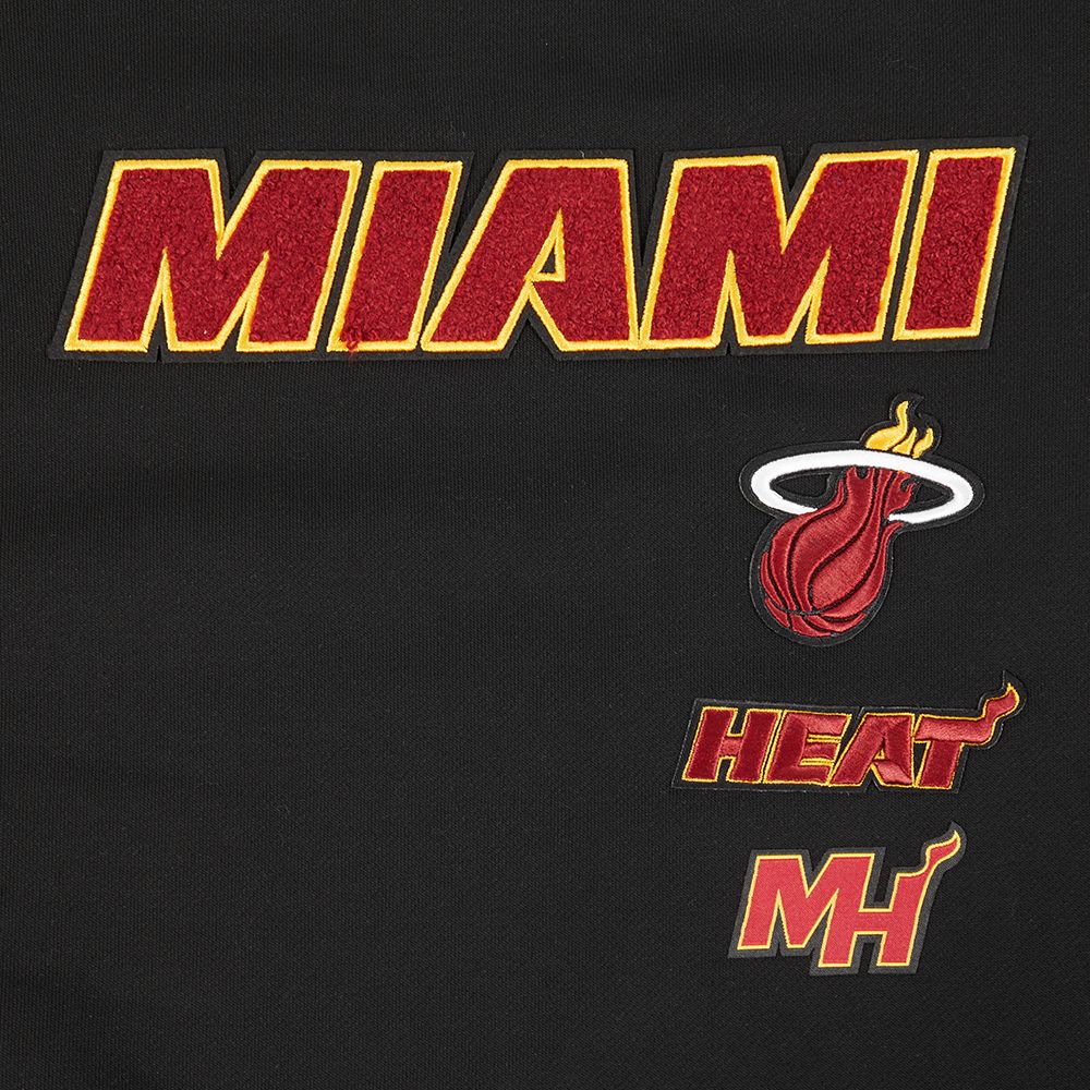Pro Standard Women's Miami Heat Black Retro Classic Fleece Crewneck Sweatshirt product image