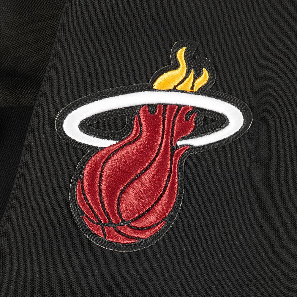 Pro Standard Women's Miami Heat Black Retro Classic Fleece Crewneck Sweatshirt product image