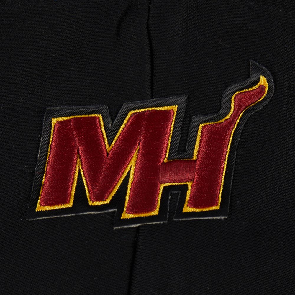 Pro Standard Women's Miami Heat Black Retro Classic Cropped Fleece Pullover Hoodie product image