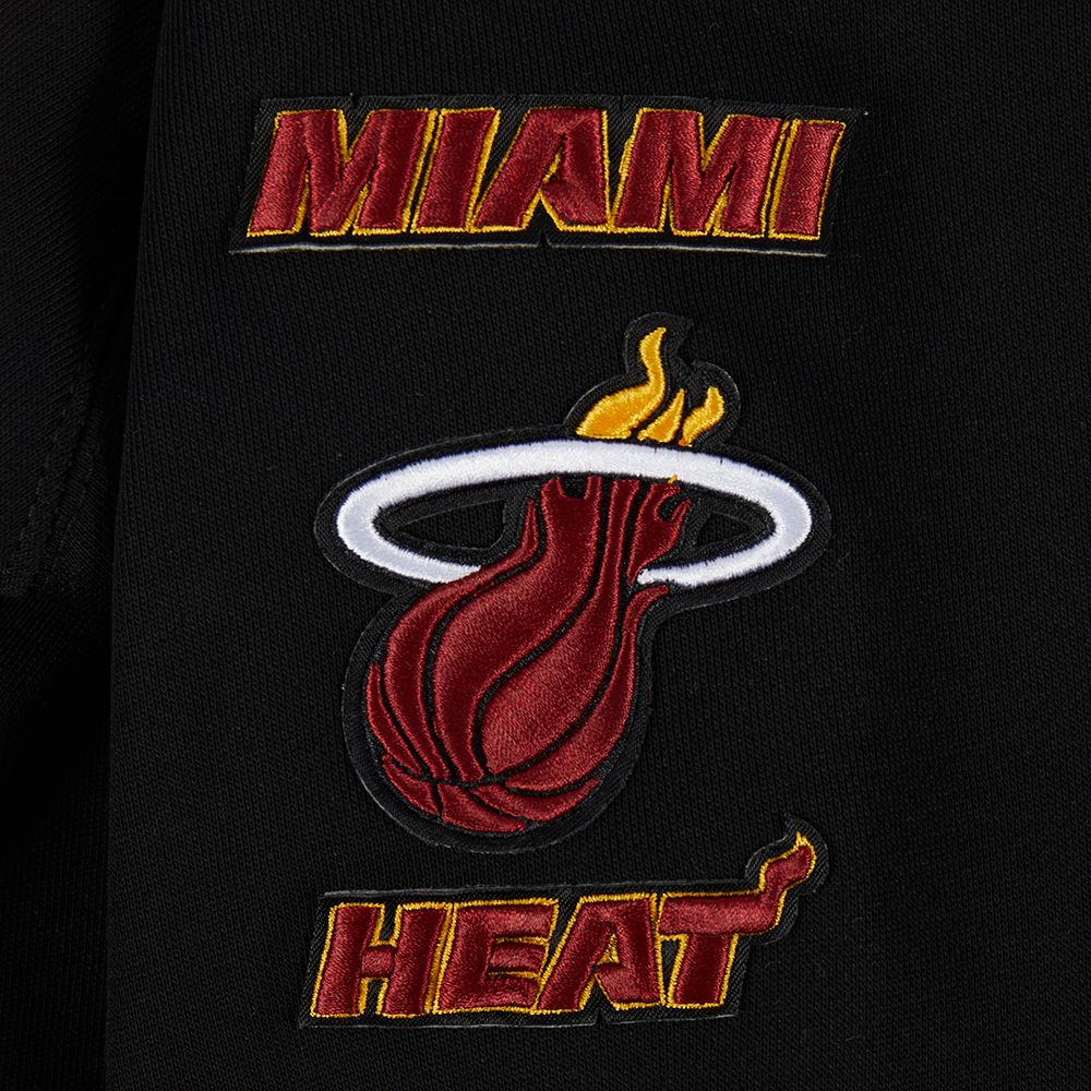 Pro Standard Women's Miami Heat Black Retro Classic Cropped Fleece Pullover Hoodie product image