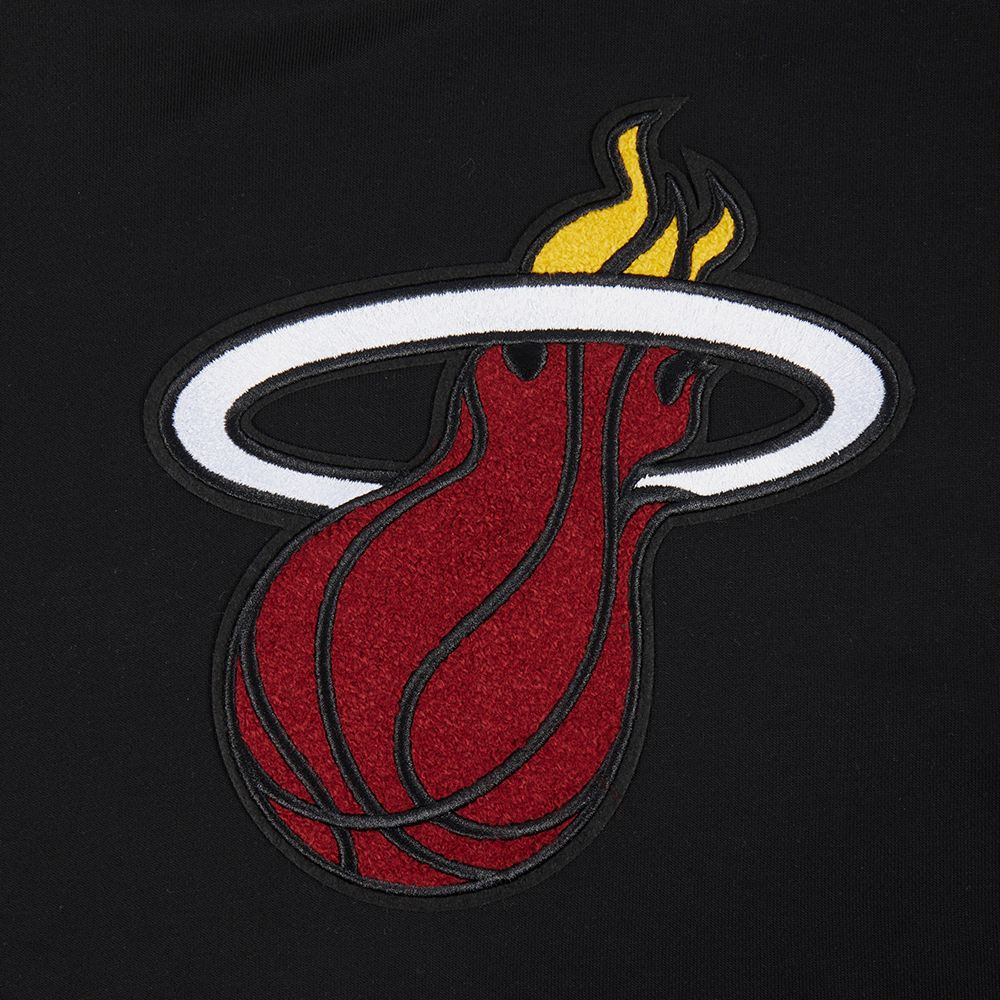 Pro Standard Women's Miami Heat Black Retro Classic Cropped Fleece Pullover Hoodie product image