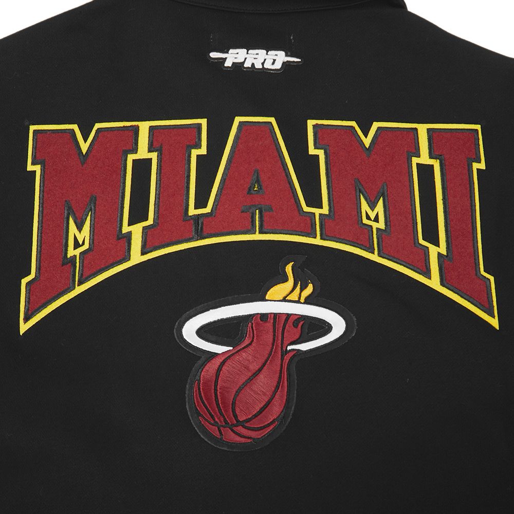 Pro Standard Women's Miami Heat Black Crest Emblem Long Sleeve Polo product image