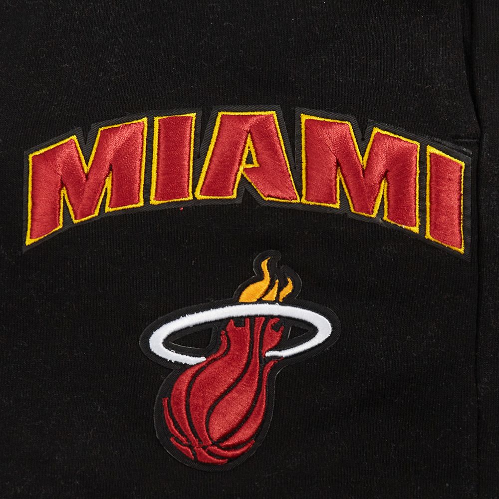 Pro Standard Women's Miami Heat Black Classic Fleece Shorts product image