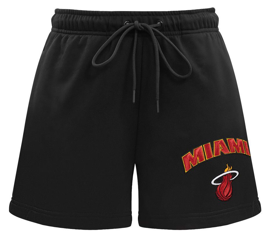 Pro Standard Women's Miami Heat Black Classic Fleece Shorts product image