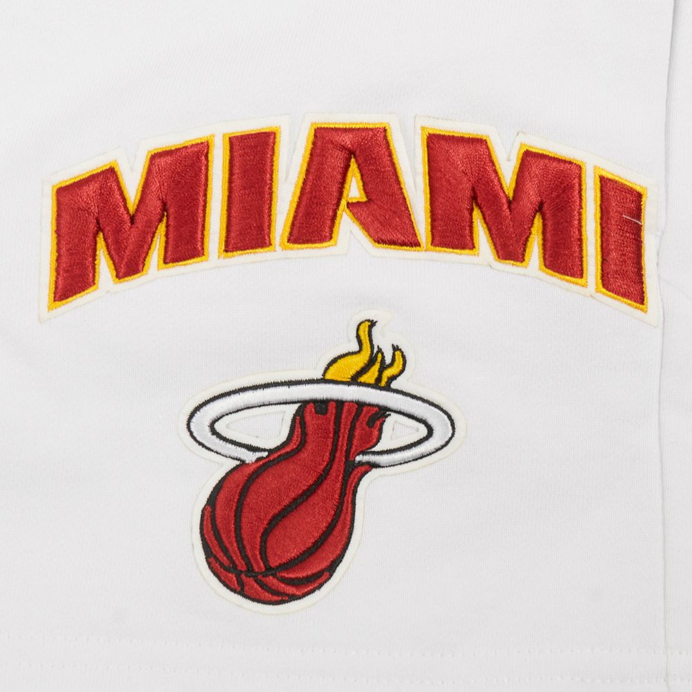 Pro Standard Women's Miami Heat White Classic Fleece Shorts product image