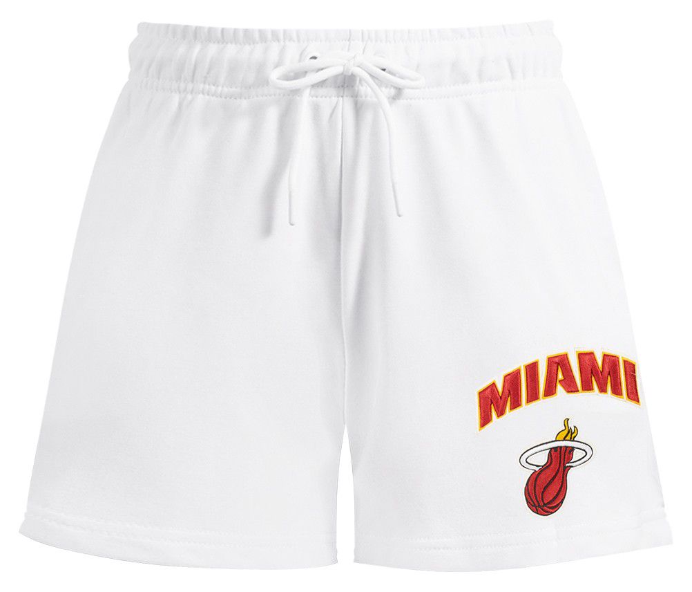 Pro Standard Women's Miami Heat White Classic Fleece Shorts product image