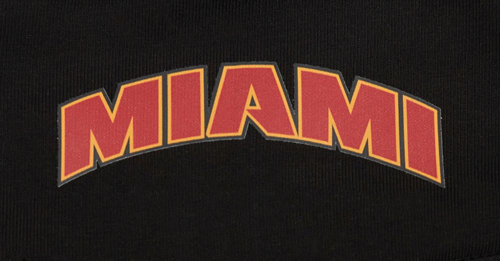 Pro Standard Women's Miami Heat Black Classic Cotton Bike Shorts product image