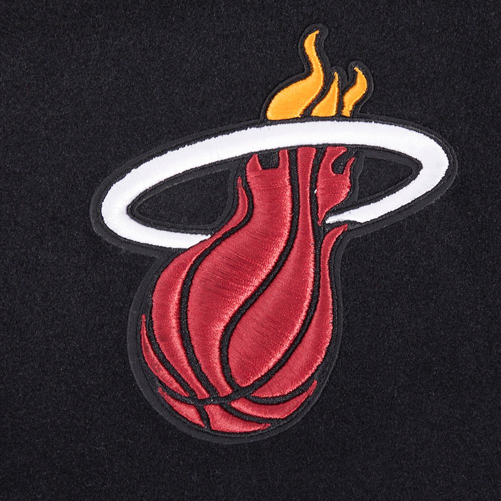 Pro Standard Women's Miami Heat Black Classic Wool Varsity Jacket product image
