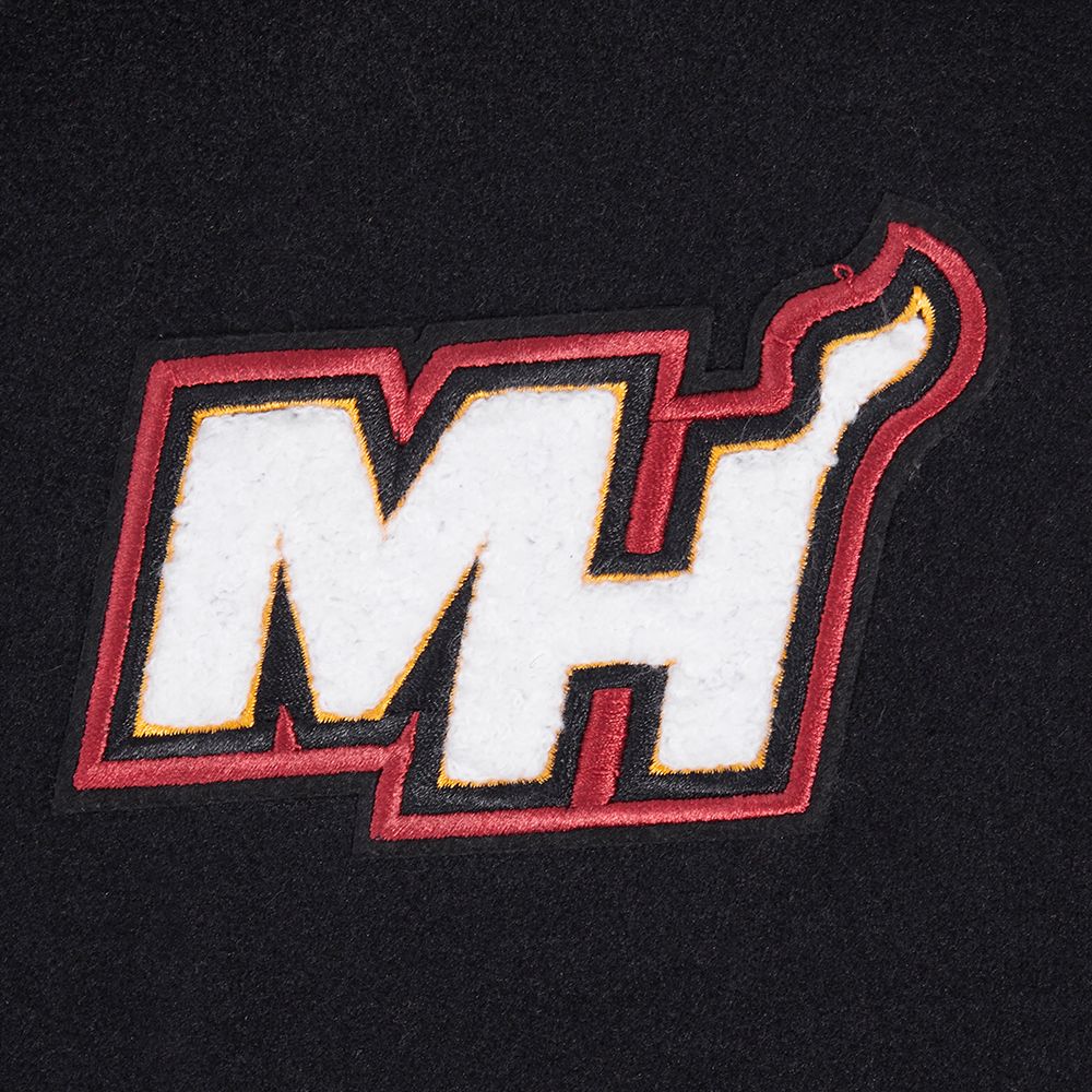 Pro Standard Women's Miami Heat Black Classic Wool Varsity Jacket product image