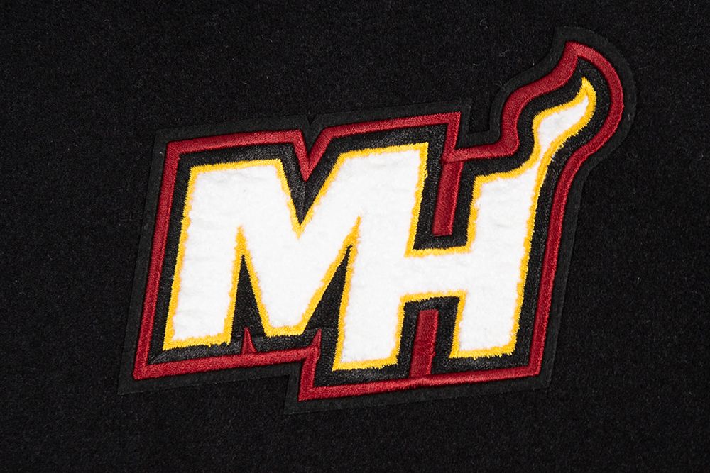 Pro Standard Women's Miami Heat Black Classic Wool Varsity Jacket product image