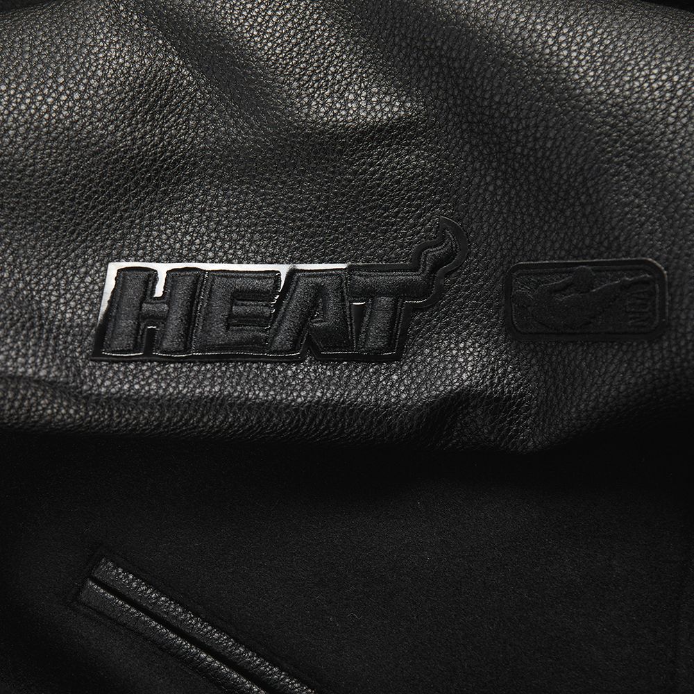 Pro Standard Women's Miami Heat Black Classic Wool Varsity Jacket product image