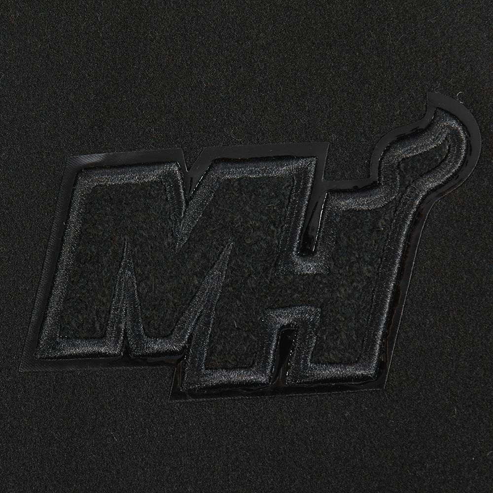 Pro Standard Women's Miami Heat Black Classic Wool Varsity Jacket product image