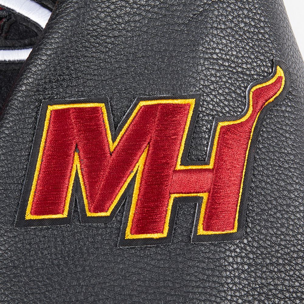 Pro Standard Women's Miami Heat Black Retro Classic Rib Wool Varsity Jacket product image