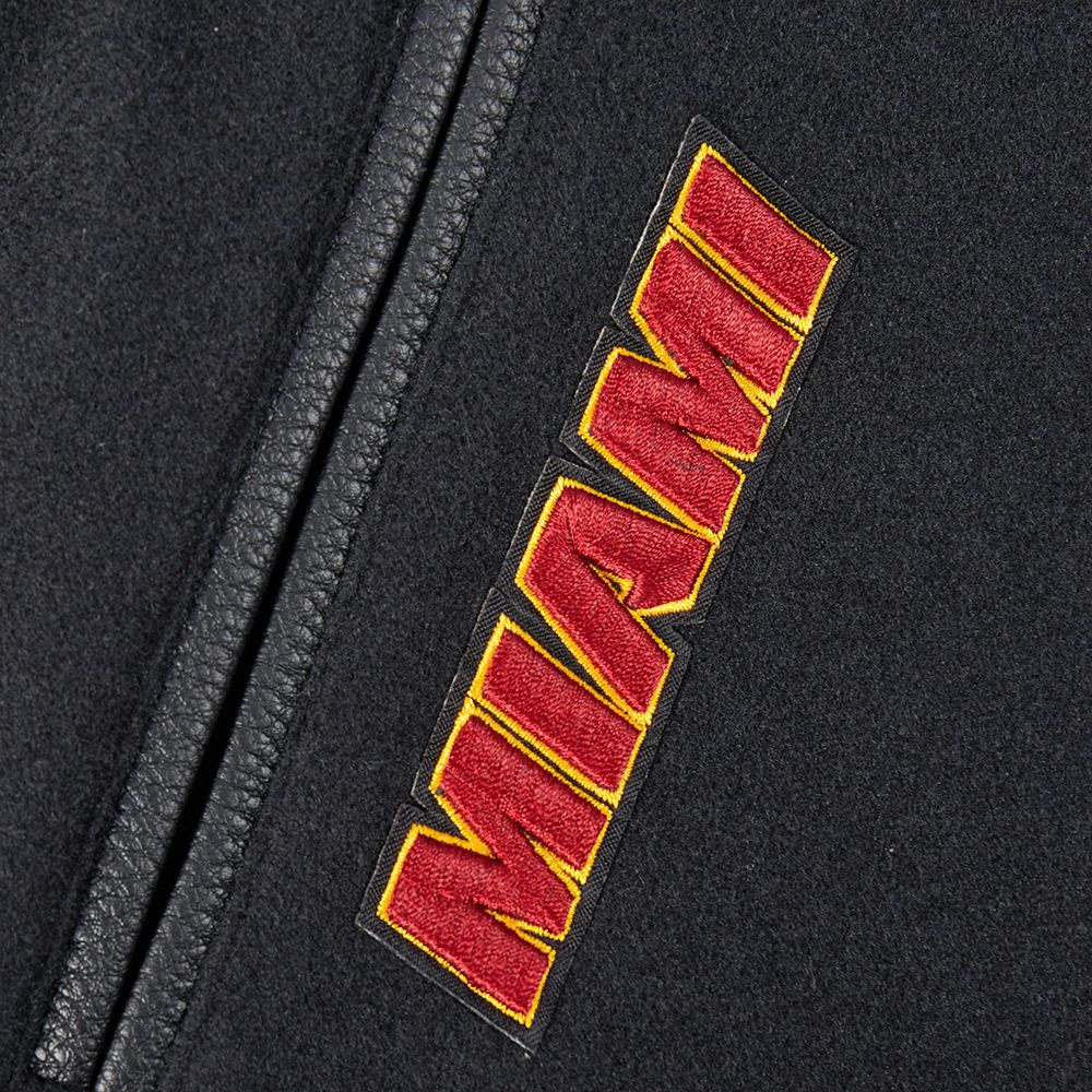 Pro Standard Women's Miami Heat Black Retro Classic Rib Wool Varsity Jacket product image