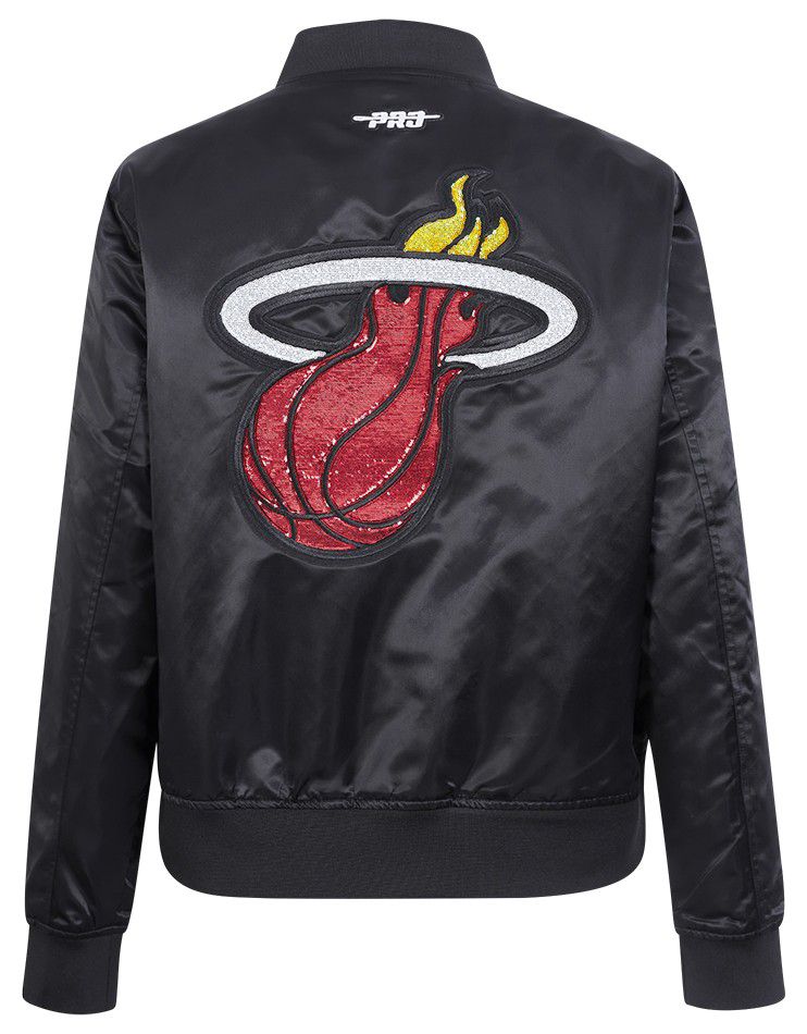 Pro Standard Women's Miami Heat Black Game Day Classics Satin Jacket product image