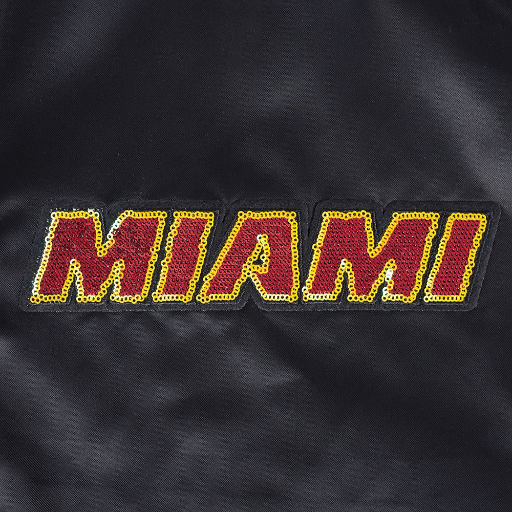 Pro Standard Women's Miami Heat Black Game Day Classics Satin Jacket product image