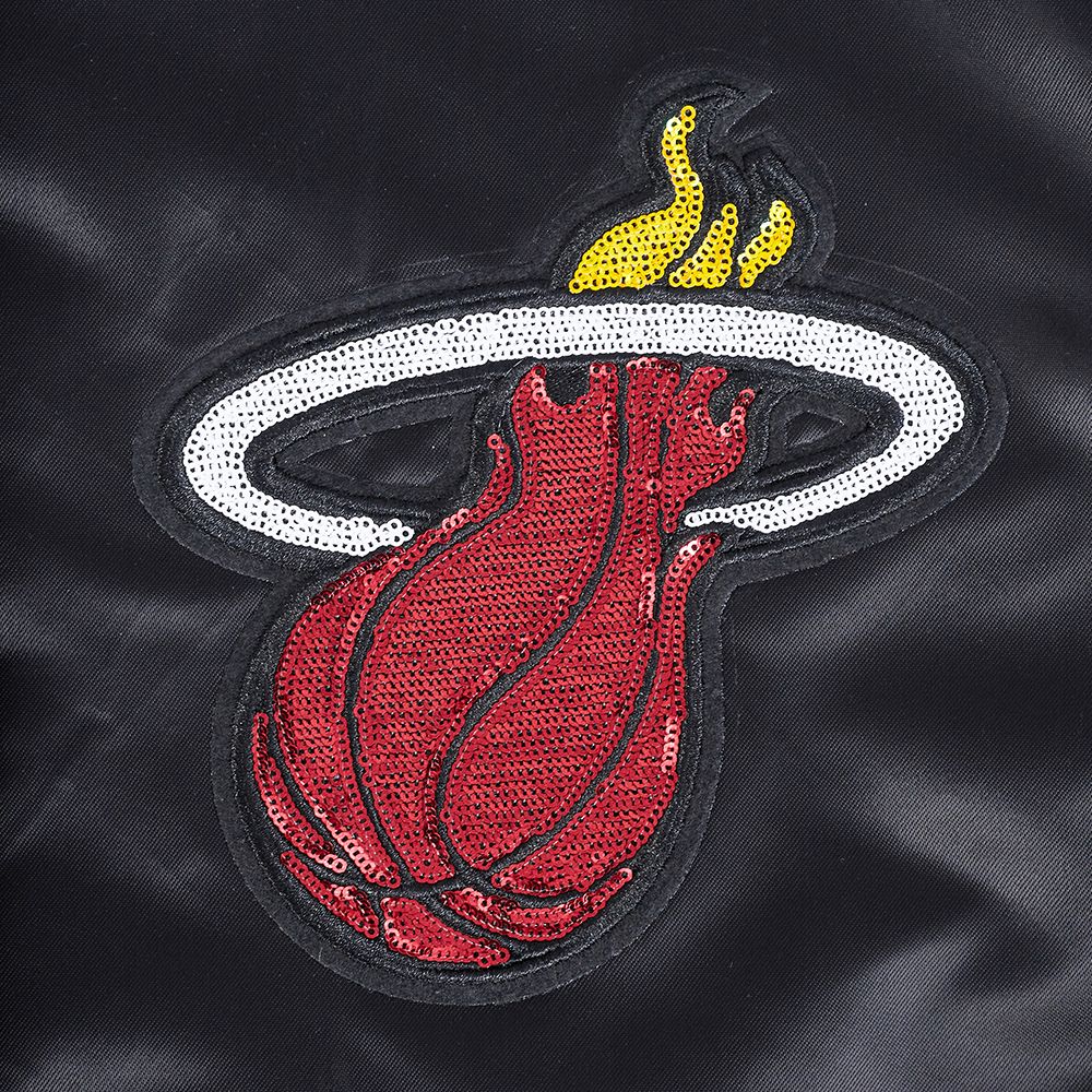 Pro Standard Women's Miami Heat Black Game Day Classics Satin Jacket product image