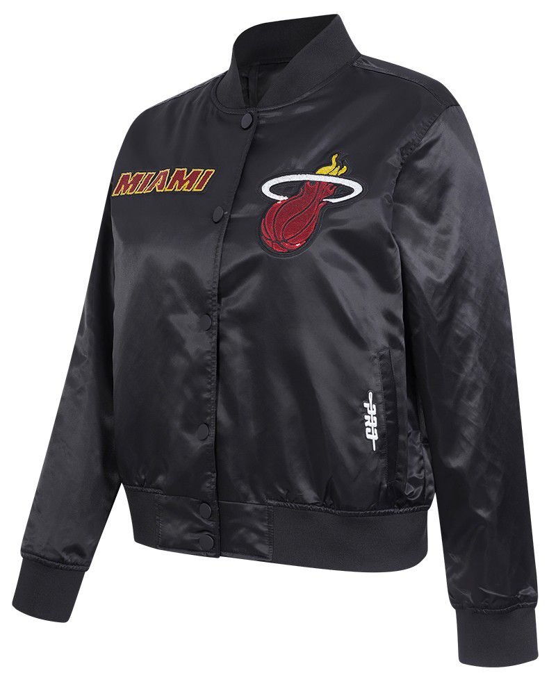Pro Standard Women's Miami Heat Black Game Day Classics Satin Jacket product image
