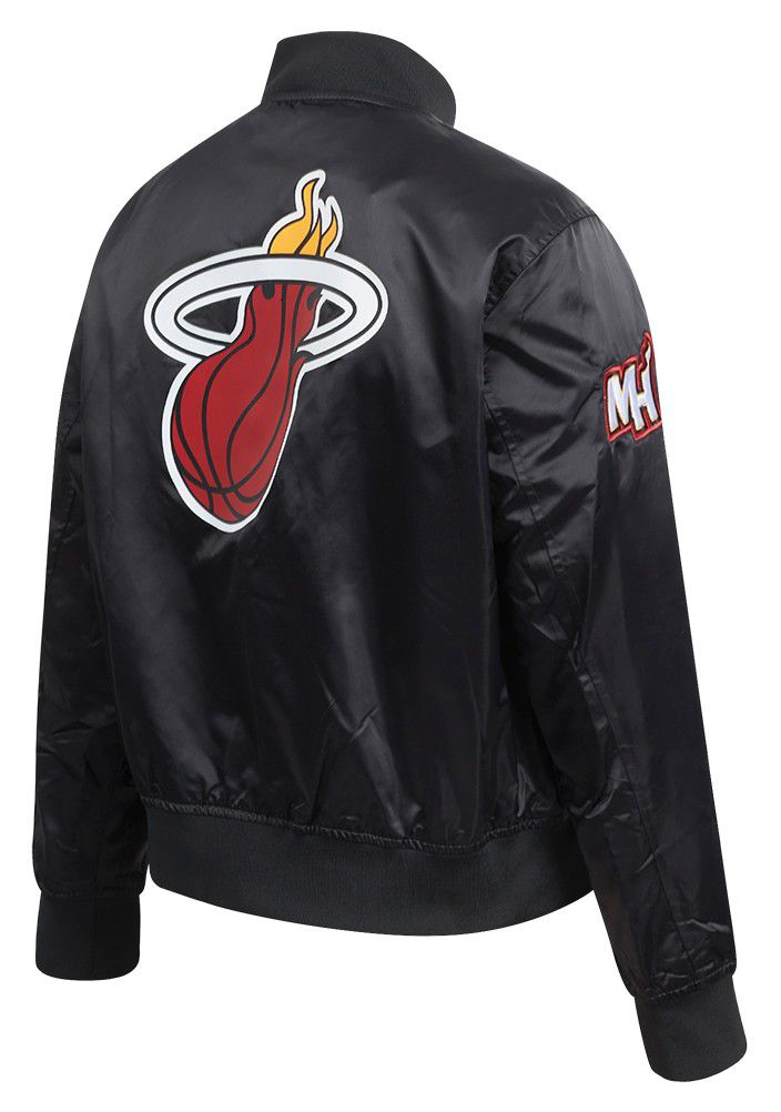Pro Standard Women's Miami Heat Black Classic Satin Jacket product image