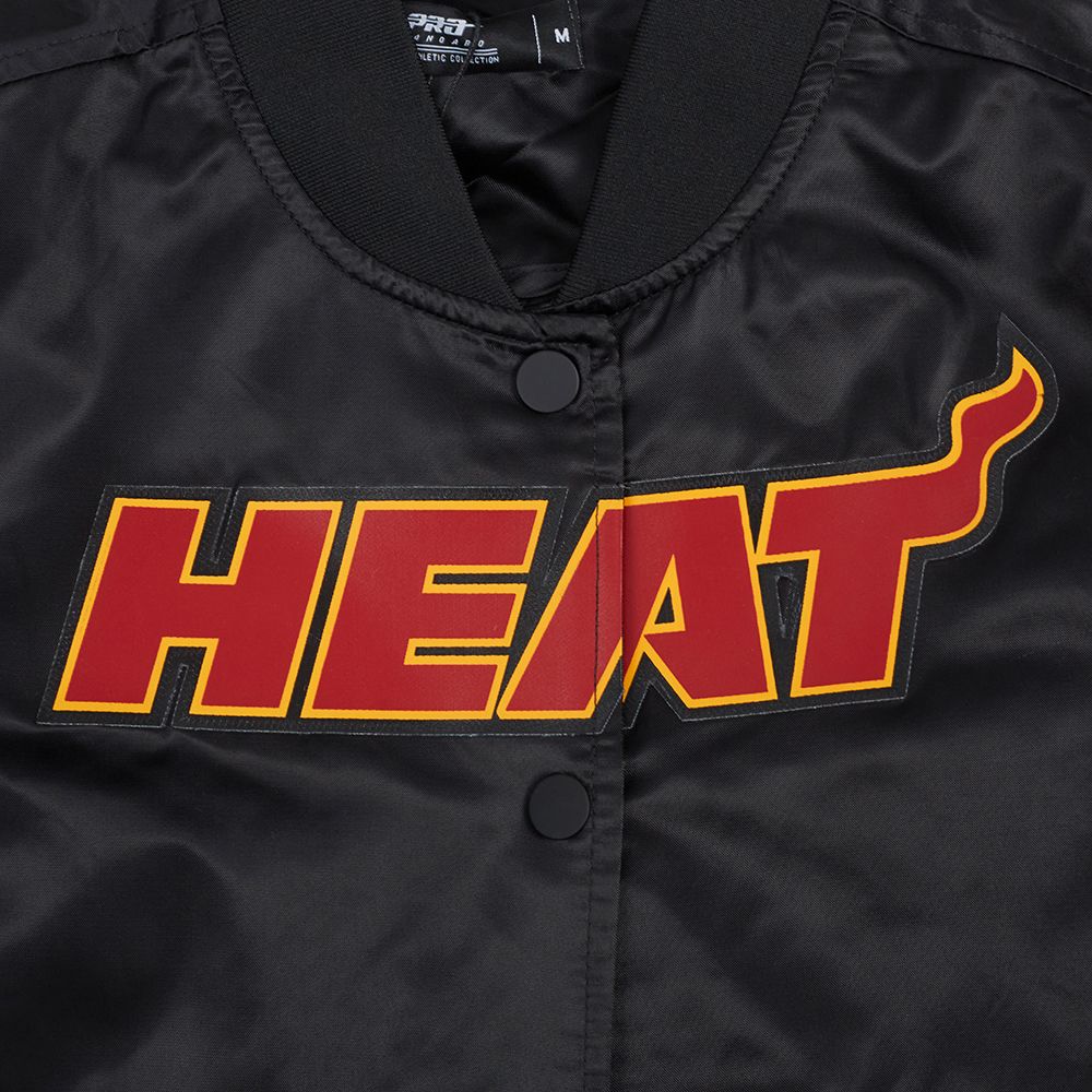 Pro Standard Women's Miami Heat Black Classic Satin Jacket product image