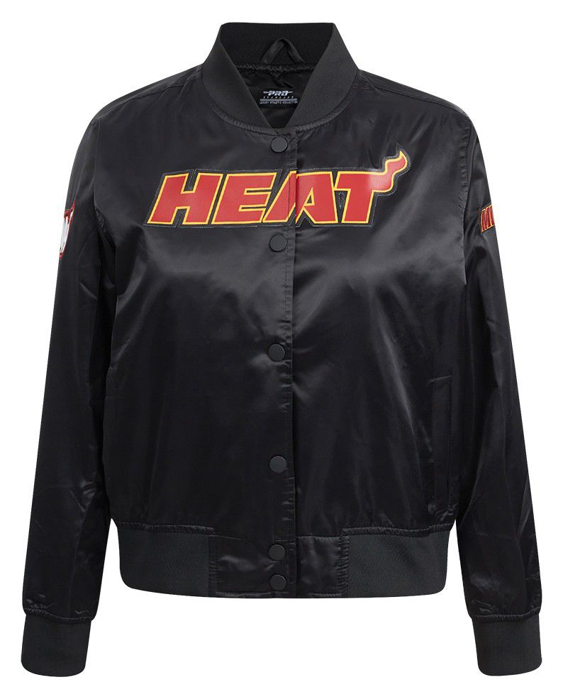 Pro Standard Women's Miami Heat Black Classic Satin Jacket product image