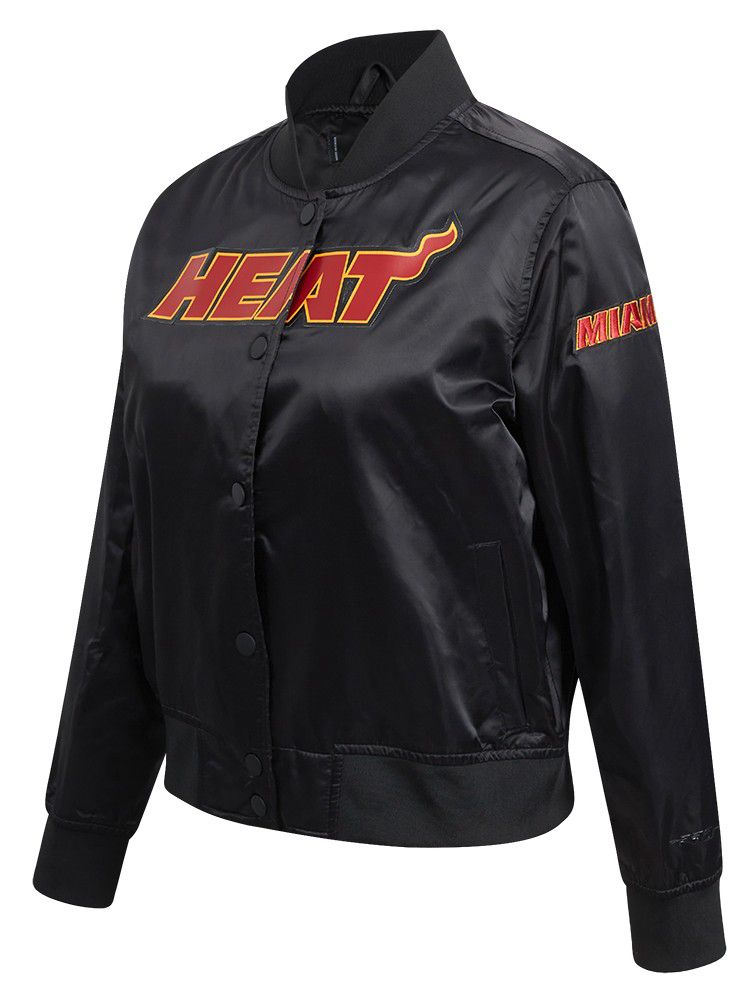 Pro Standard Women's Miami Heat Black Classic Satin Jacket product image