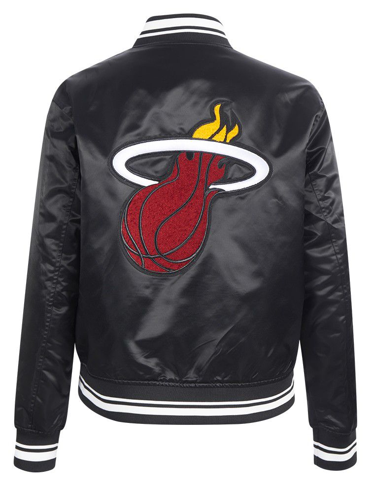 Pro Standard Women's Miami Heat Black Retro Classic Rib Satin Jacket product image