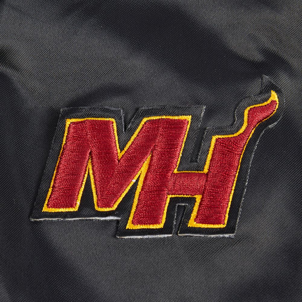 Pro Standard Women's Miami Heat Black Retro Classic Rib Satin Jacket product image