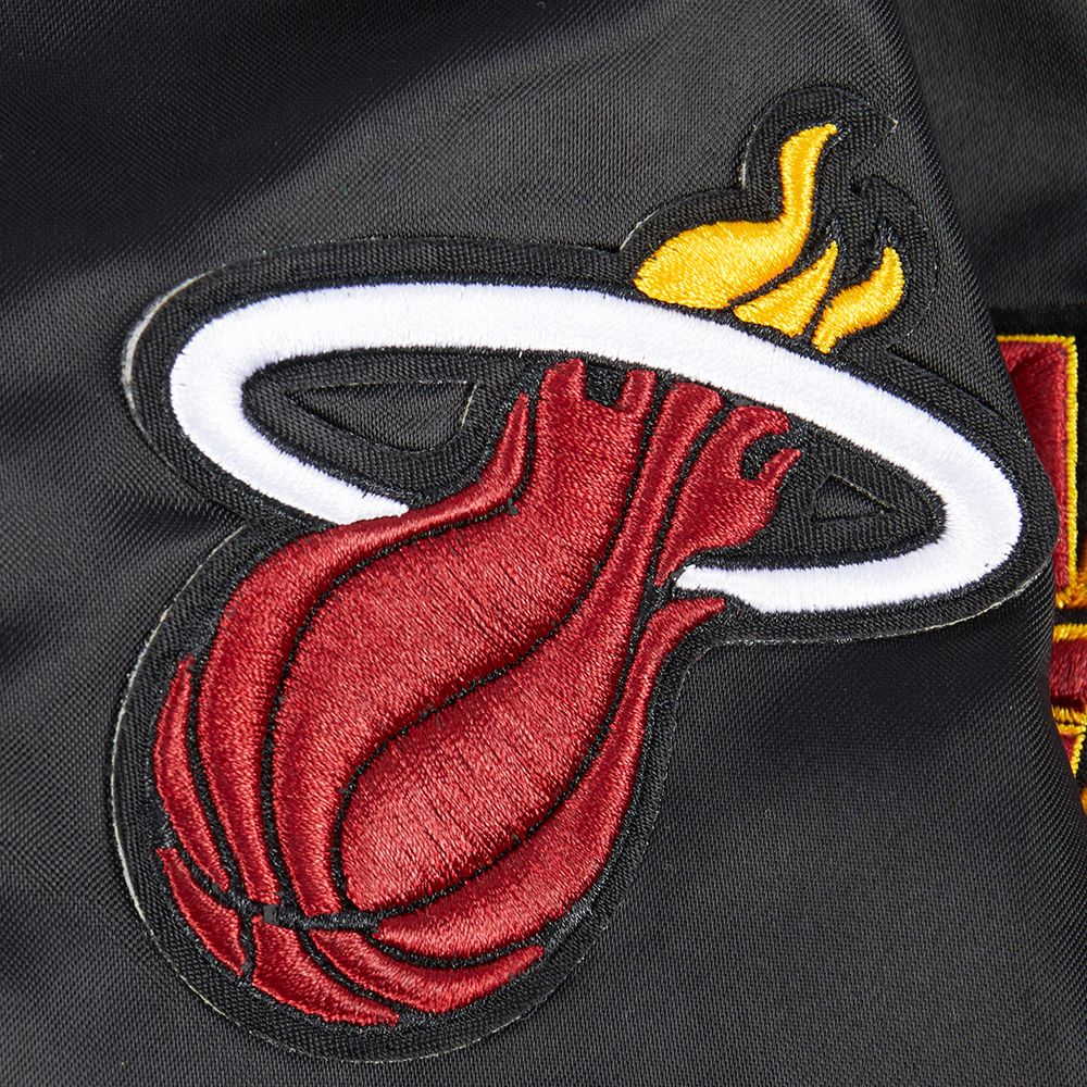 Pro Standard Women's Miami Heat Black Retro Classic Rib Satin Jacket product image