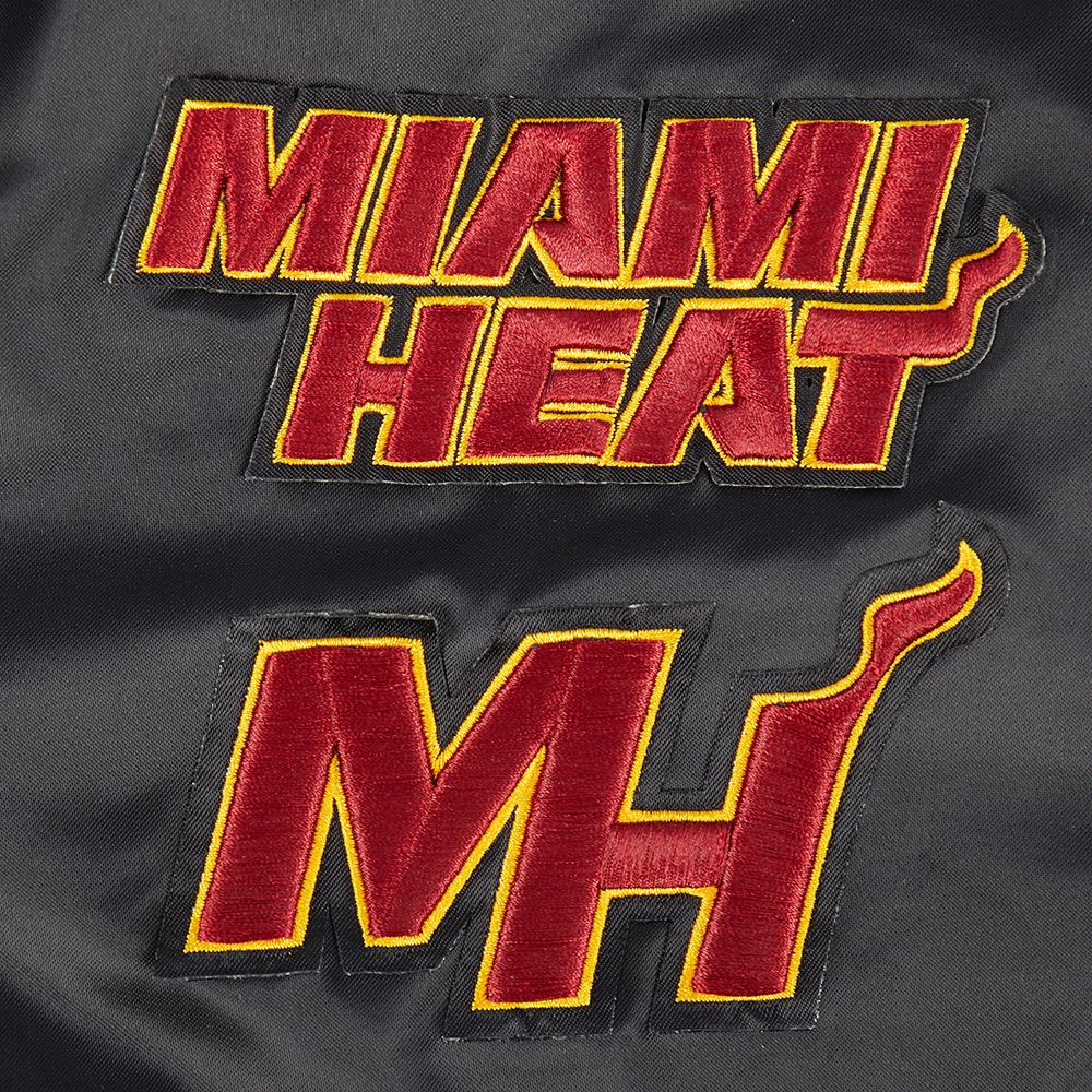 Pro Standard Women's Miami Heat Black Retro Classic Rib Satin Jacket product image
