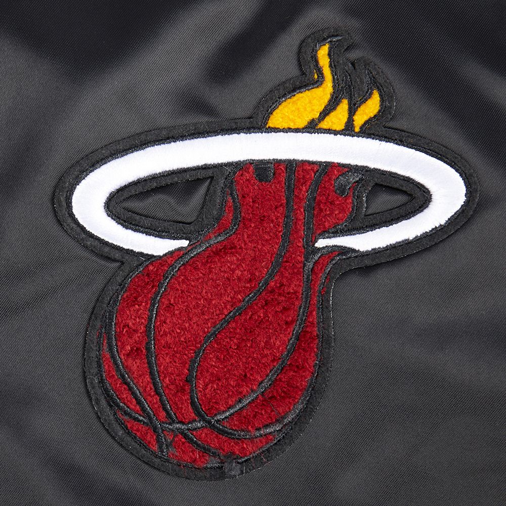 Pro Standard Women's Miami Heat Black Retro Classic Rib Satin Jacket product image