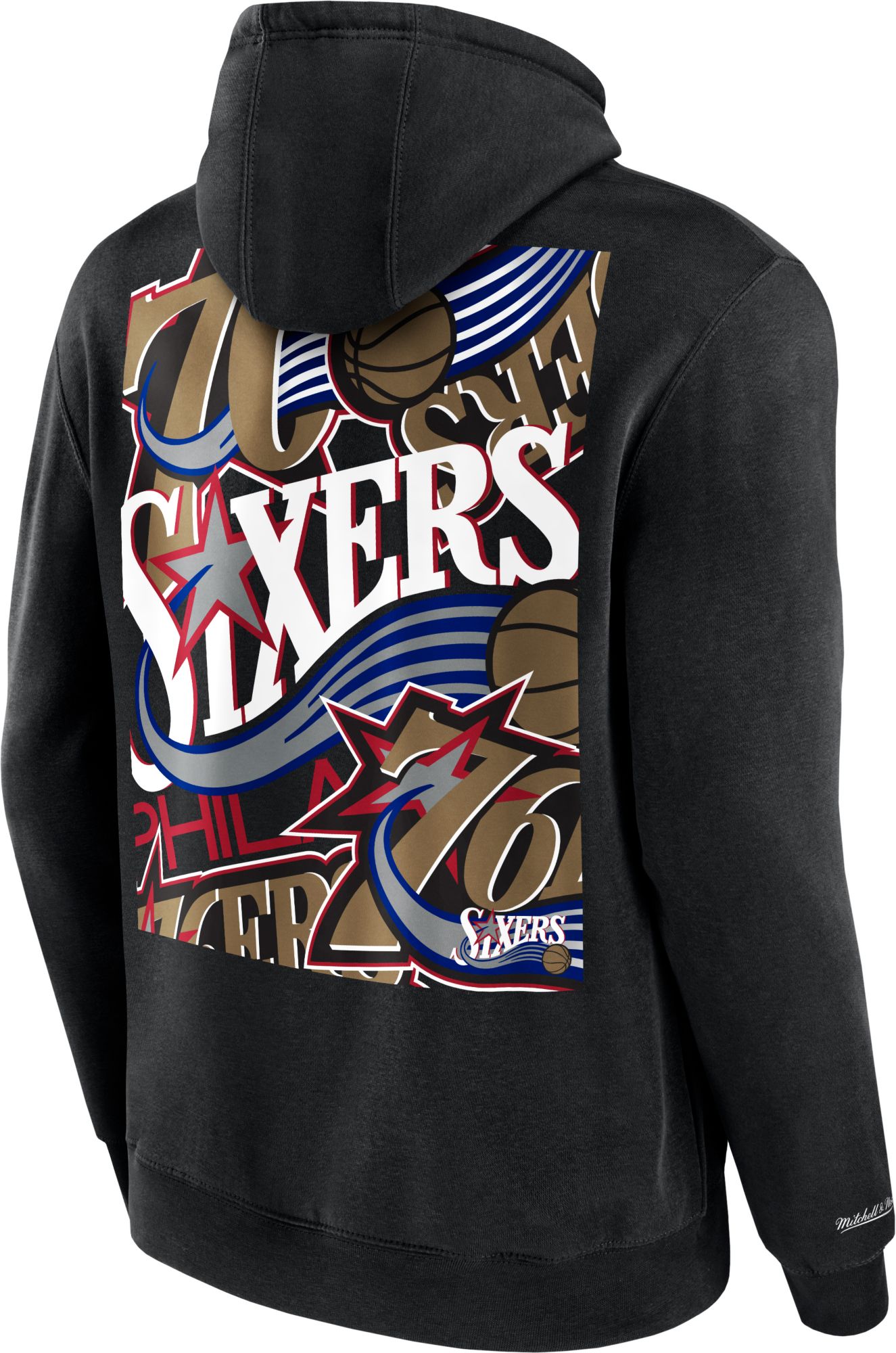 Mitchell u0026 Ness Men's Philadelphia 76ers Black Cut Up Hoodie | Dick's  Sporting Goods