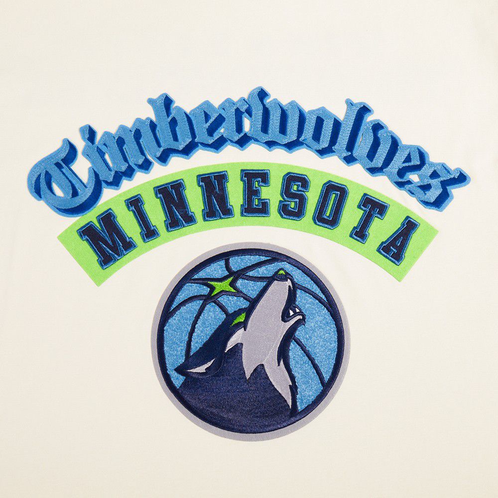 Pro Standard Men's Minnesota Timberwolves Cream Best of Drop Shoulder T-Shirt product image