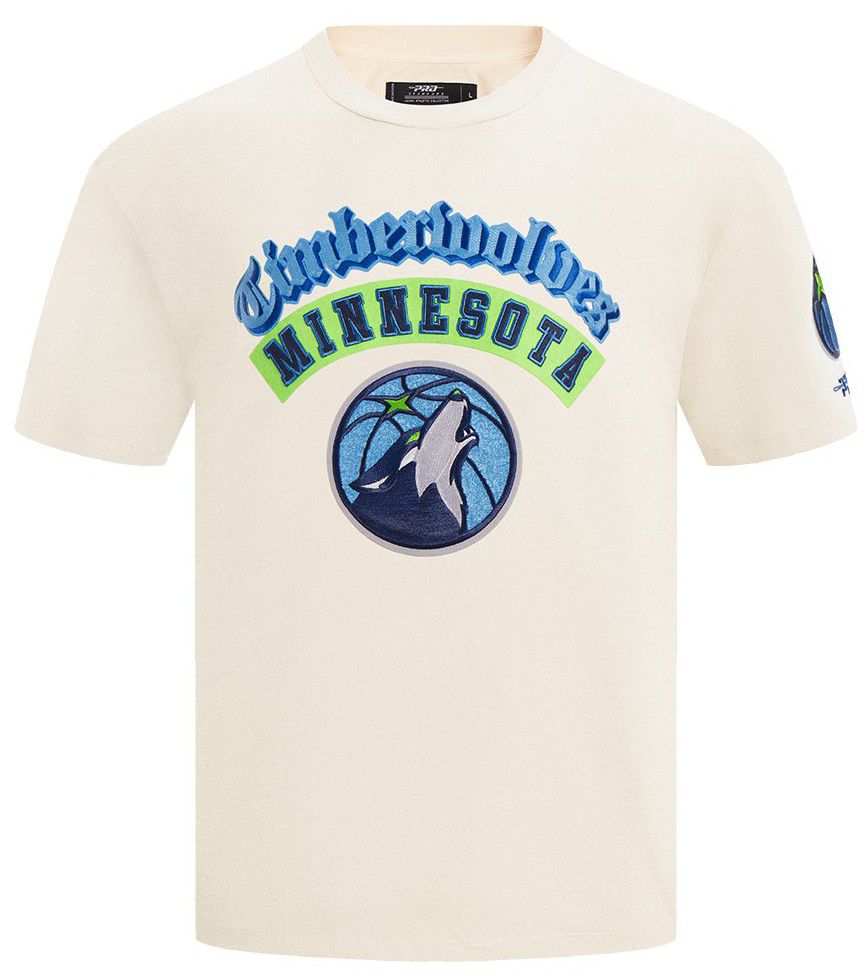 Pro Standard Men's Minnesota Timberwolves Cream Best of Drop Shoulder T-Shirt product image