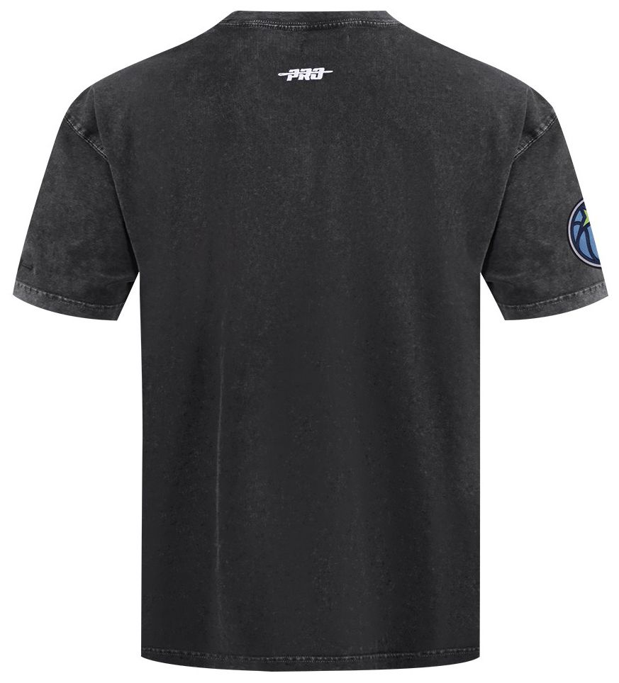 Pro Standard Men's Minnesota Timberwolves Black Fire & Roses Washed T-Shirt product image