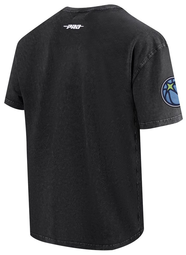 Pro Standard Men's Minnesota Timberwolves Black Fire & Roses Washed T-Shirt product image