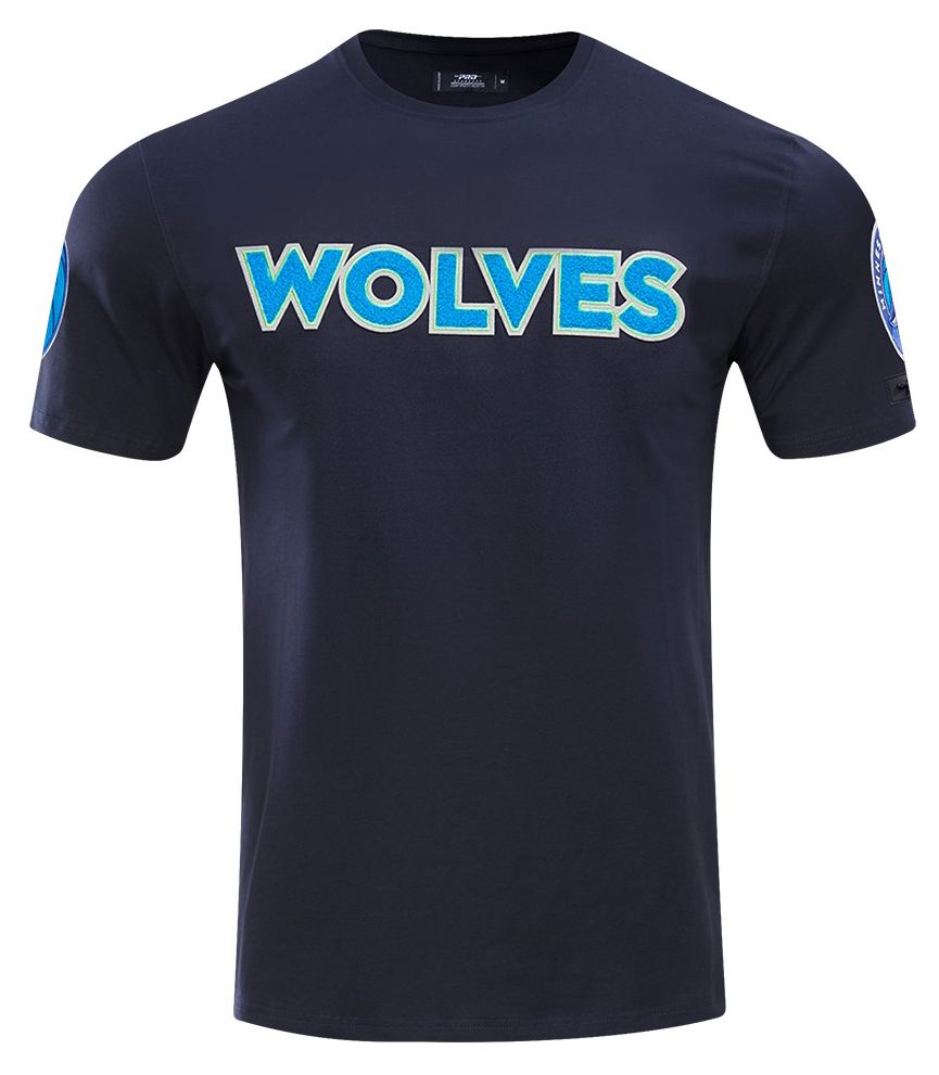 Pro Standard Men's Minnesota Timberwolves Navy Classic Chenille T-Shirt product image