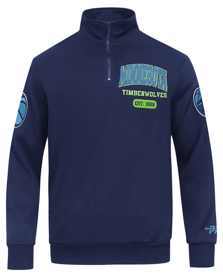 Pro Standard Men's Minnesota Timberwolves Navy City Arch 1/4 Zip product image
