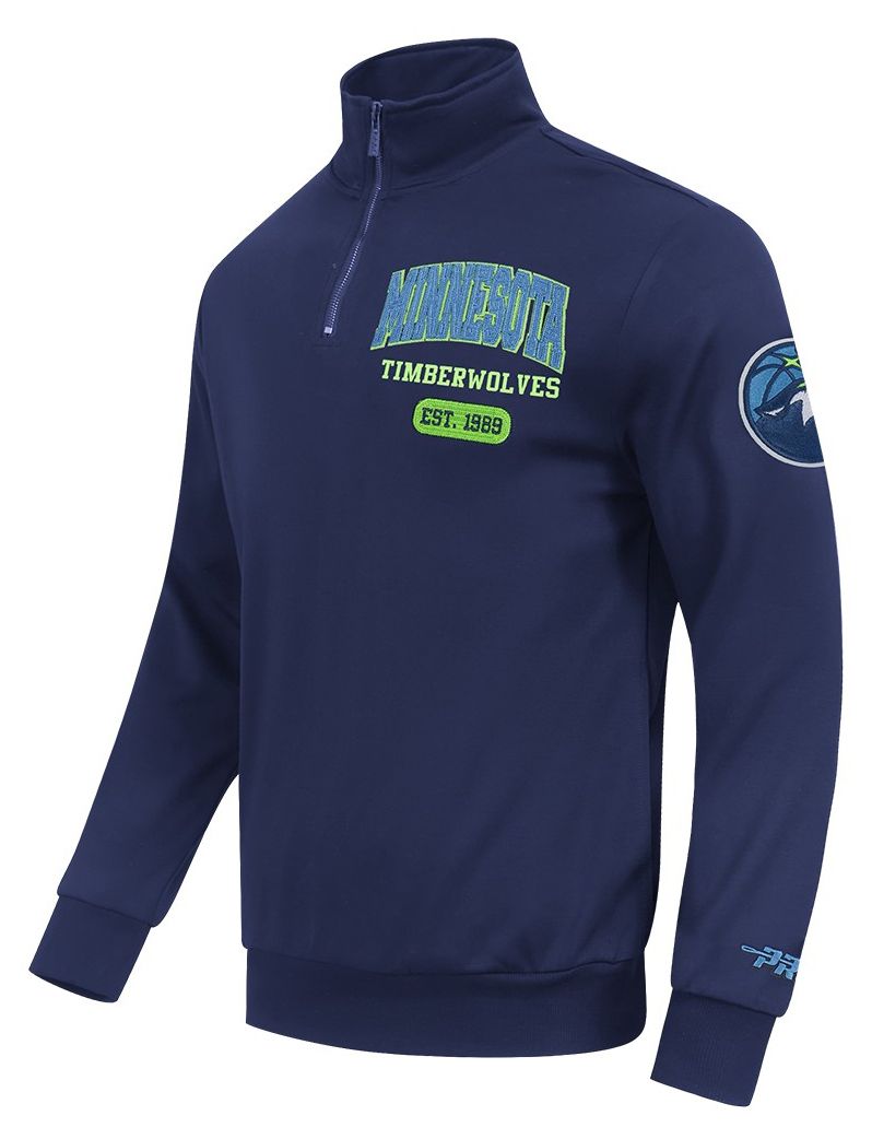 Pro Standard Men's Minnesota Timberwolves Navy City Arch 1/4 Zip product image