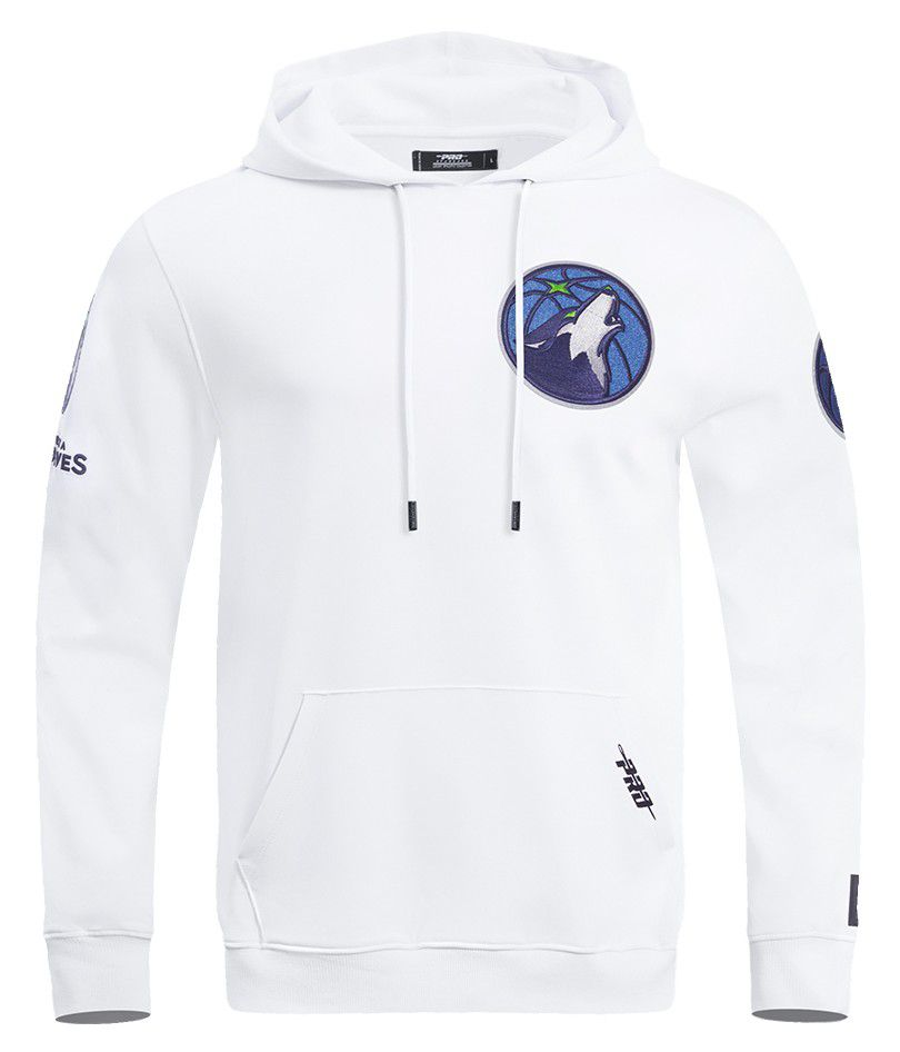 Pro Standard Men's Minnesota Timberwolves White Classic Chenille Pullover Hoodie product image